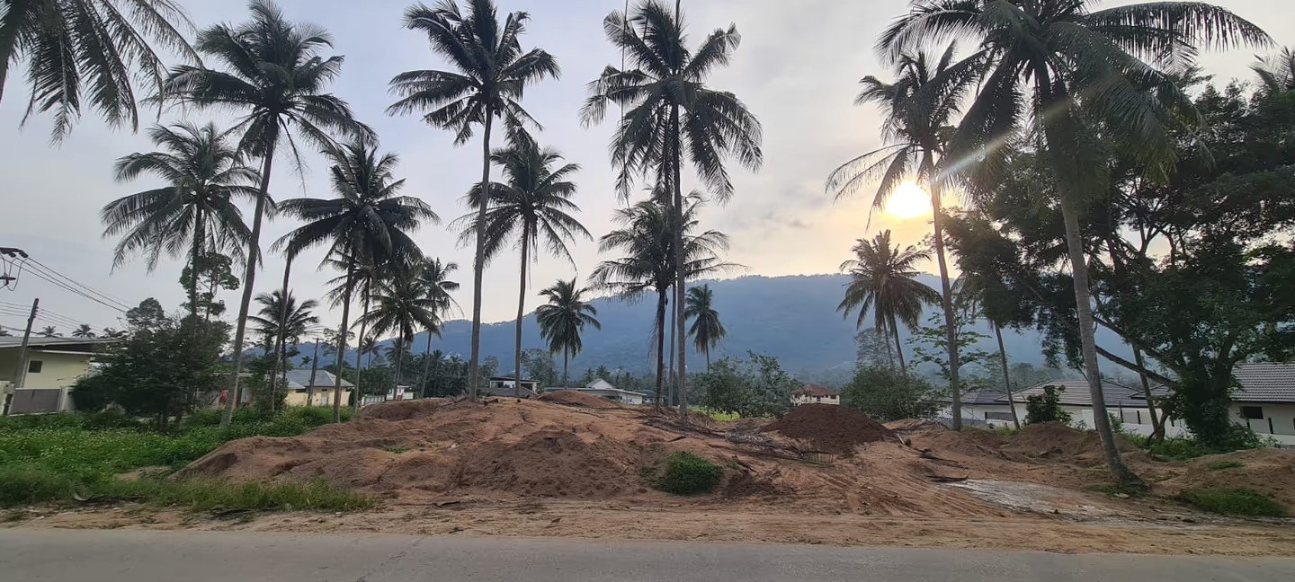 Wild Orchid Villas — construction site, evening light